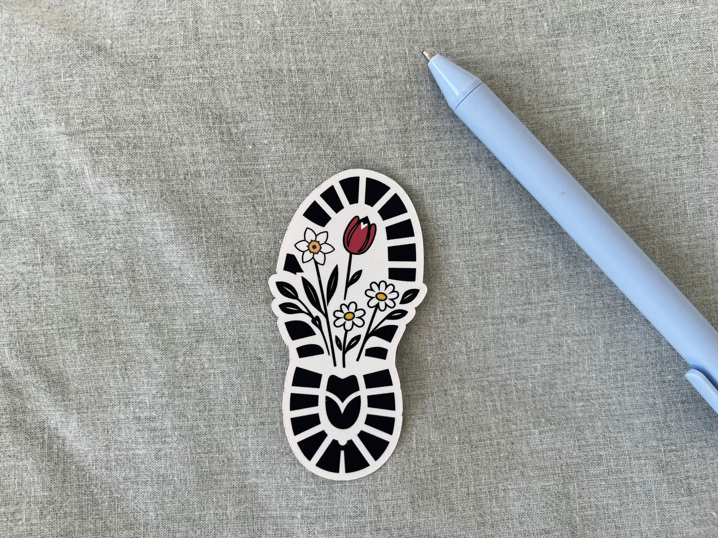 Floral Boot vinyl sticker