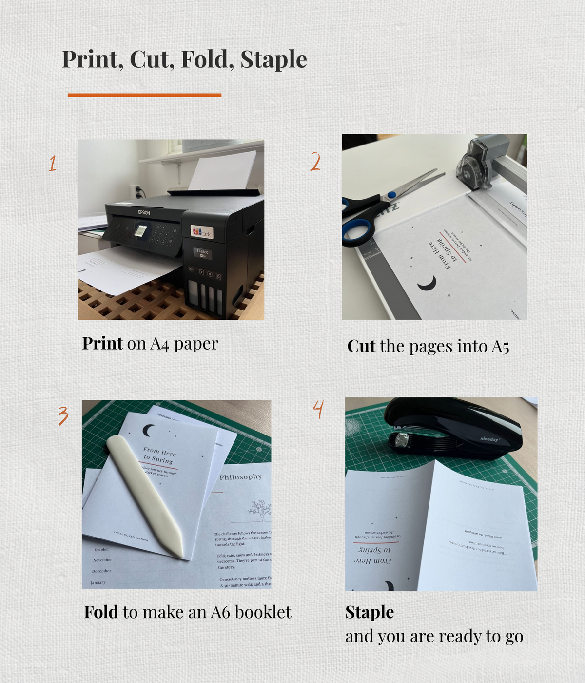 1. Digital product - Printable Autumn/Winter challenge passport - From Here to Spring