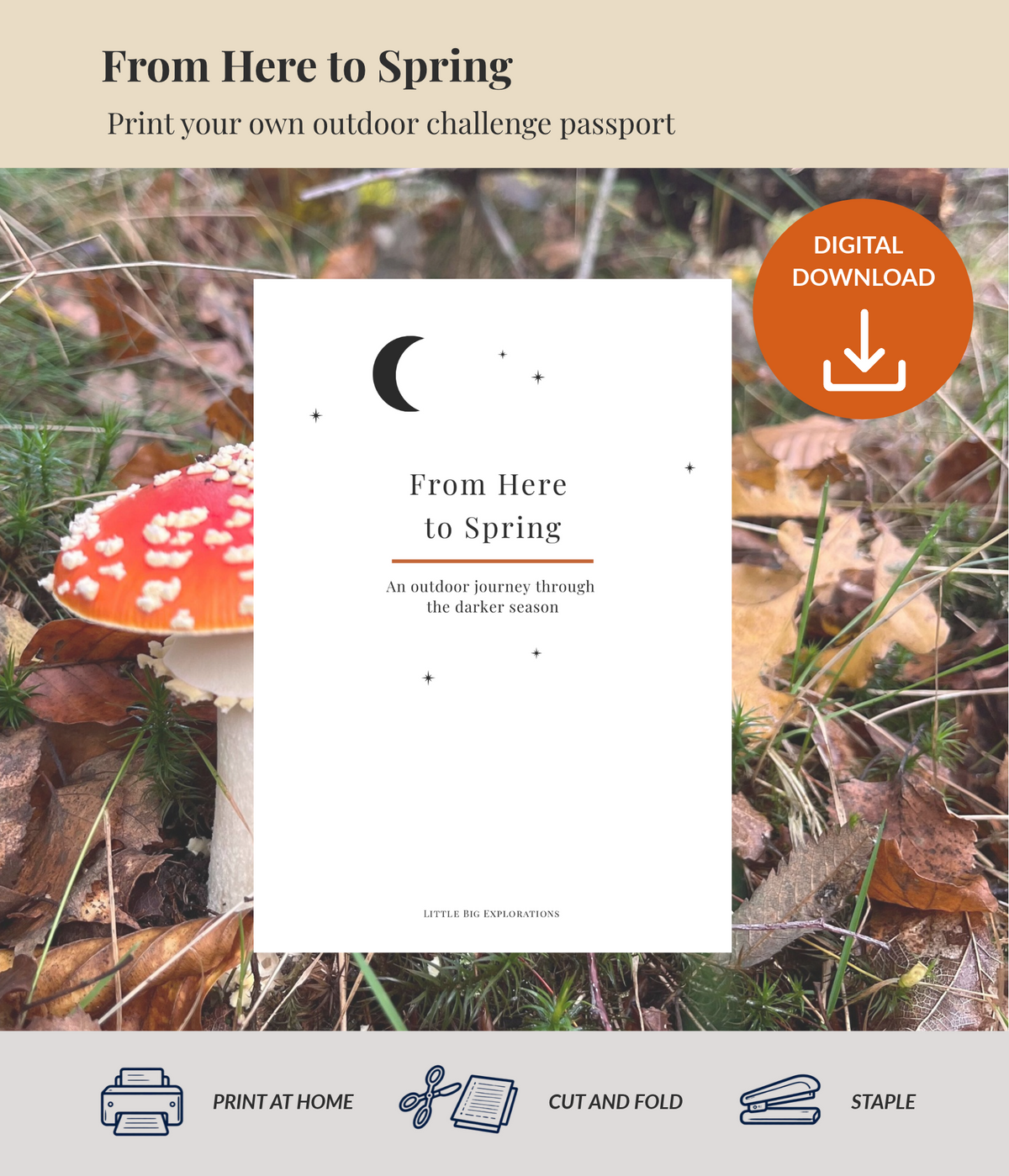 1. Digital product - Printable Autumn/Winter challenge passport - From Here to Spring